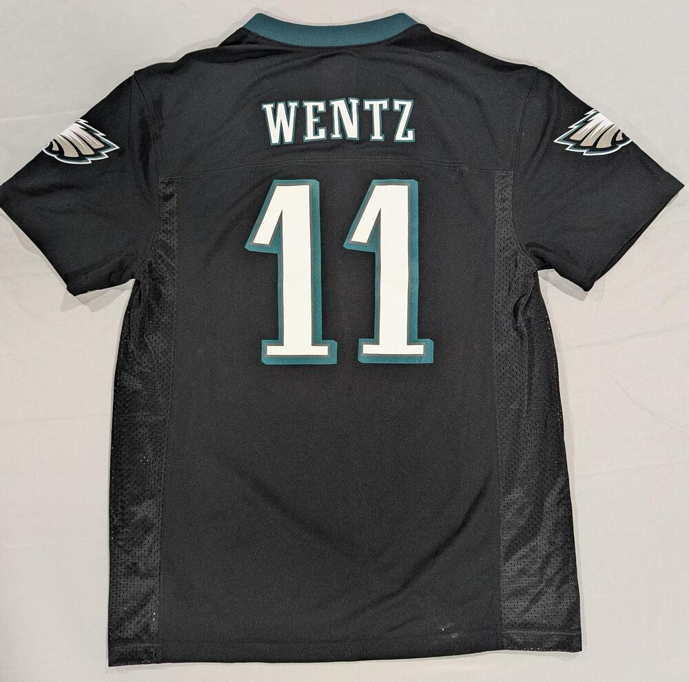 Philadelphia Eagles Jersey Boys Youth XL Black NFL Football Carson Wentz 11